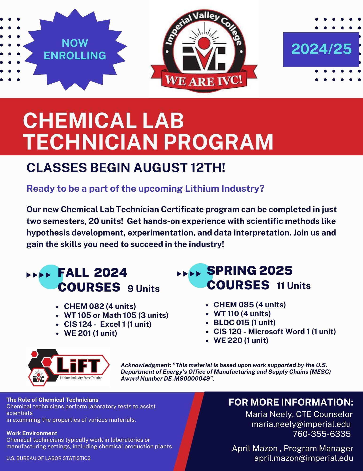 Chemical Lab Technician Program