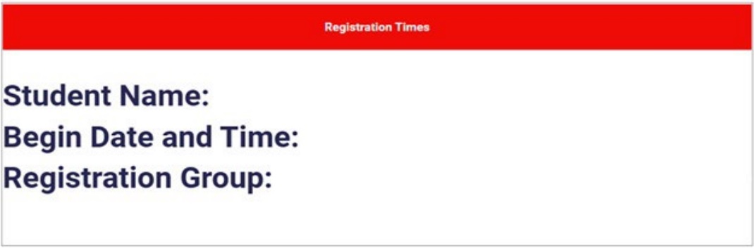 Registration Times